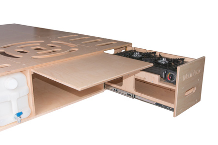 Box kempingowy - Moonbox ze stołem Van/Bus 124cm