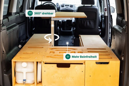 Box kempingowy - Moonbox ze stołem Van/Bus 119cm Modify - Naturalny