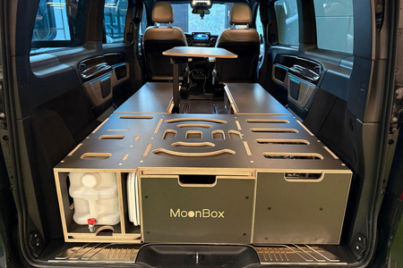 Box kempingowy - Moonbox ze stołem Van/Bus 119cm Modify - ciemnoszary