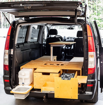 Box kempingowy - Moonbox ze stołem Van/Bus 124cm Modify