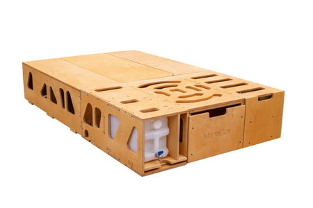 Box kempingowy - Moonbox ze stołem Van/Bus 119cm Modify - Naturalny