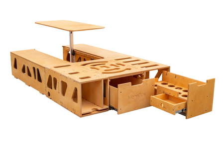 Box kempingowy - Moonbox ze stołem Van/Bus 119cm Modify - Naturalny