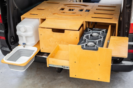 Box kempingowy - Moonbox ze stołem Van/Bus 119cm Modify - Naturalny