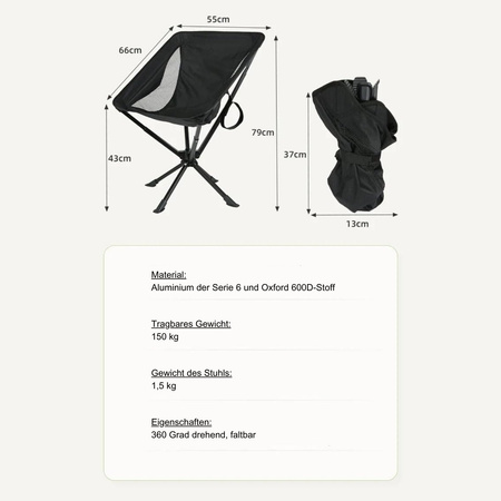 Krzesło kempingowe - Moonbox