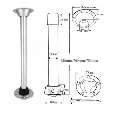 Standardowa noga stołu - Moonbox RV